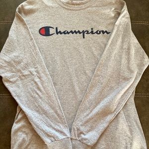 Champion Men's Script Long Sleeve T-Shirt
